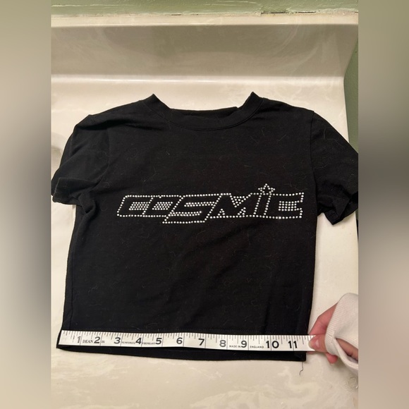 Korean Small Black Crop Top - Picture 6 of 6